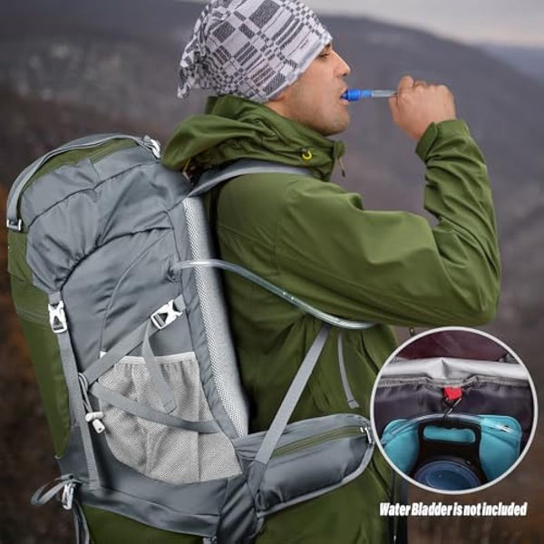 HOMIEE 50L Waterproof Hiking Backpack for Men Women, Lightweight Trekking Backpack with Rain Cover, Large Camping Rucksack for Outdoor Sports Travel Hiking Cycling Climbing Mountaineering