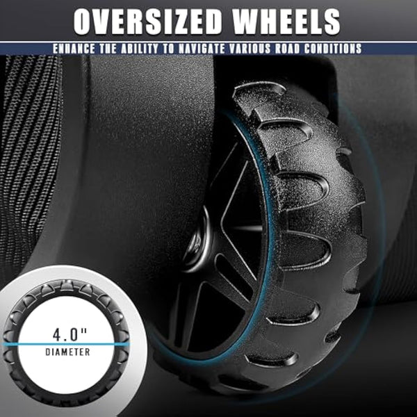 CHAMPKEY Golf Travel Bag Flight with Wheels | With Sturdy Plastic Hard Case Top | Premium Oxford Fabric Golf Bag - High Performance Bag Travel Case