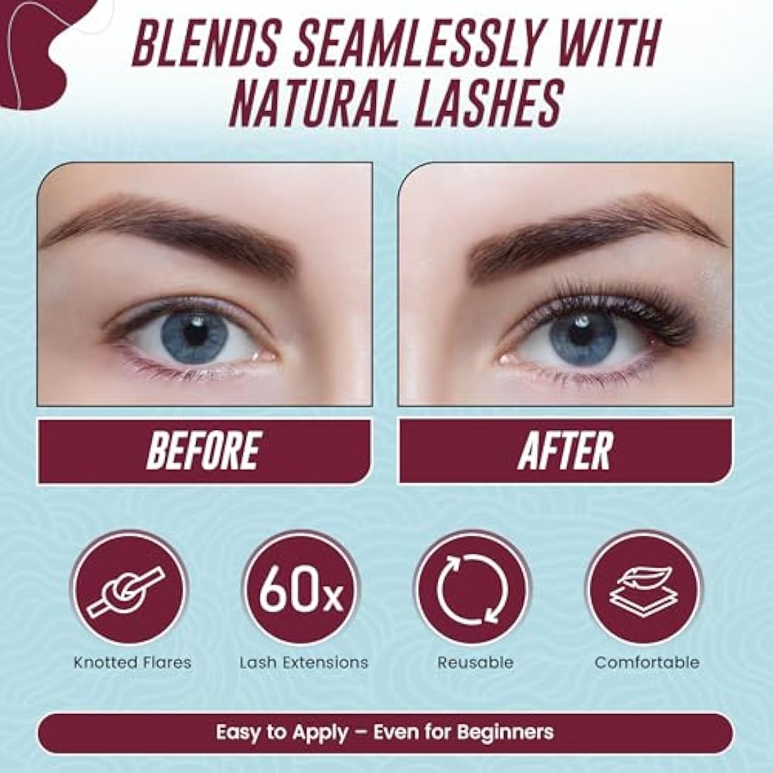 Individual Cluster Eyelashes False Extension | Ultra Thick Knotted Cat Eye Lash Clusters | Lightweight and Waterproof for a Stunning Look (Combo Pack)