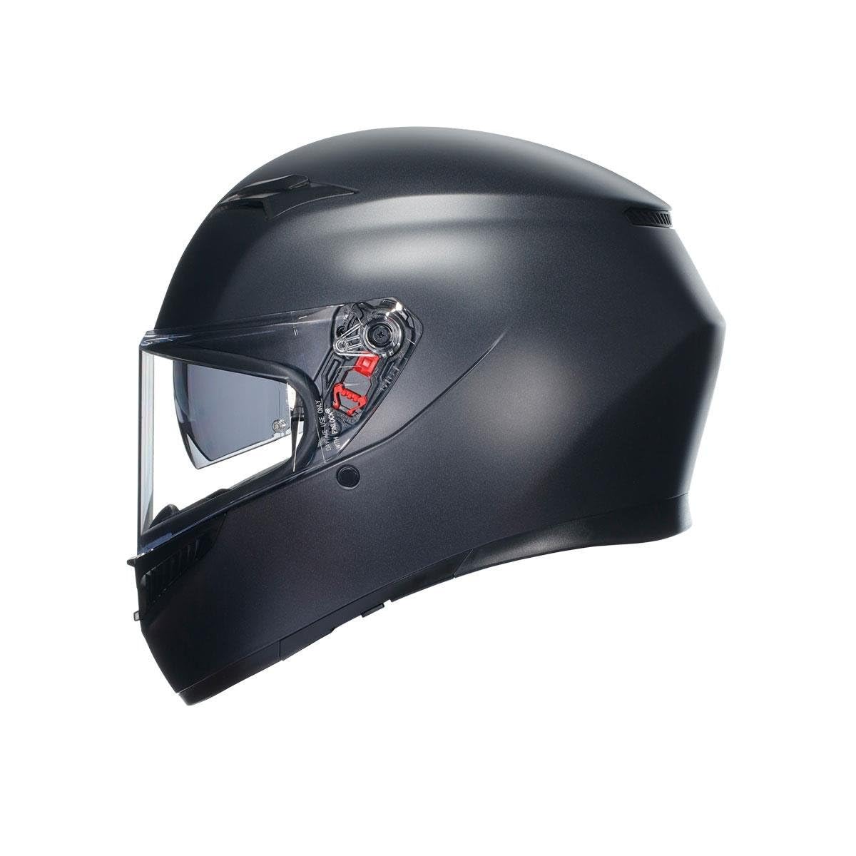 AGV K3 Full Face ECE 22.06 Motorcycle Helmet - Plain, Matt Black