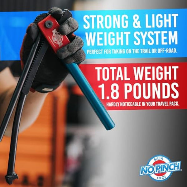 BAJA NO PINCH Dirt Bike & Motorcycle Tool Kit – Tyre Changer for 20mm Axles | Tyre Monkey Lever, Bike Wheel & Puncture Repair Tool | Motorcycle Tyre Changer Tool Kit & Dirt Bike Tyre Repair Set