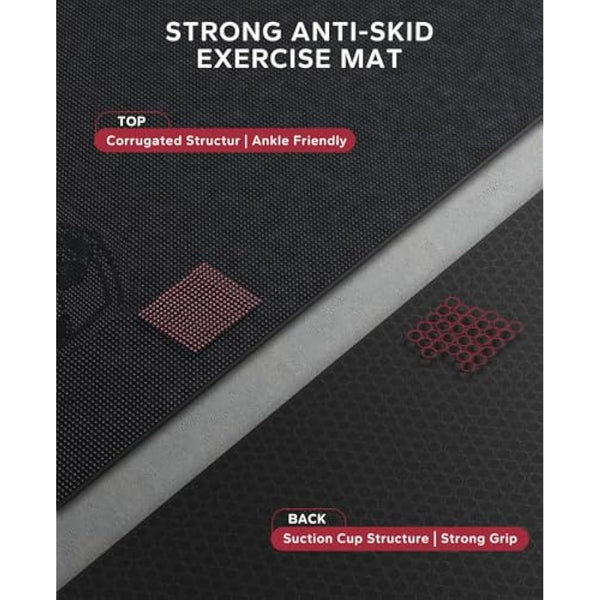 HAPBEAR Large Exercise Mat, 183×122cm/ 213×152cm×8mm, Non-Slip, Ultra Durable, Large Yoga Mat for Home Gym, Fitness, Yoga, Pilates, Stretching, Push-ups, Gymnastics