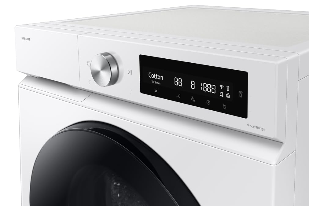 Samsung Series 6 Washer Dryer, AI Energy, Wi-Fi enabled, 9/6kg 1400rpm, White,WD90DG6B85BEU1