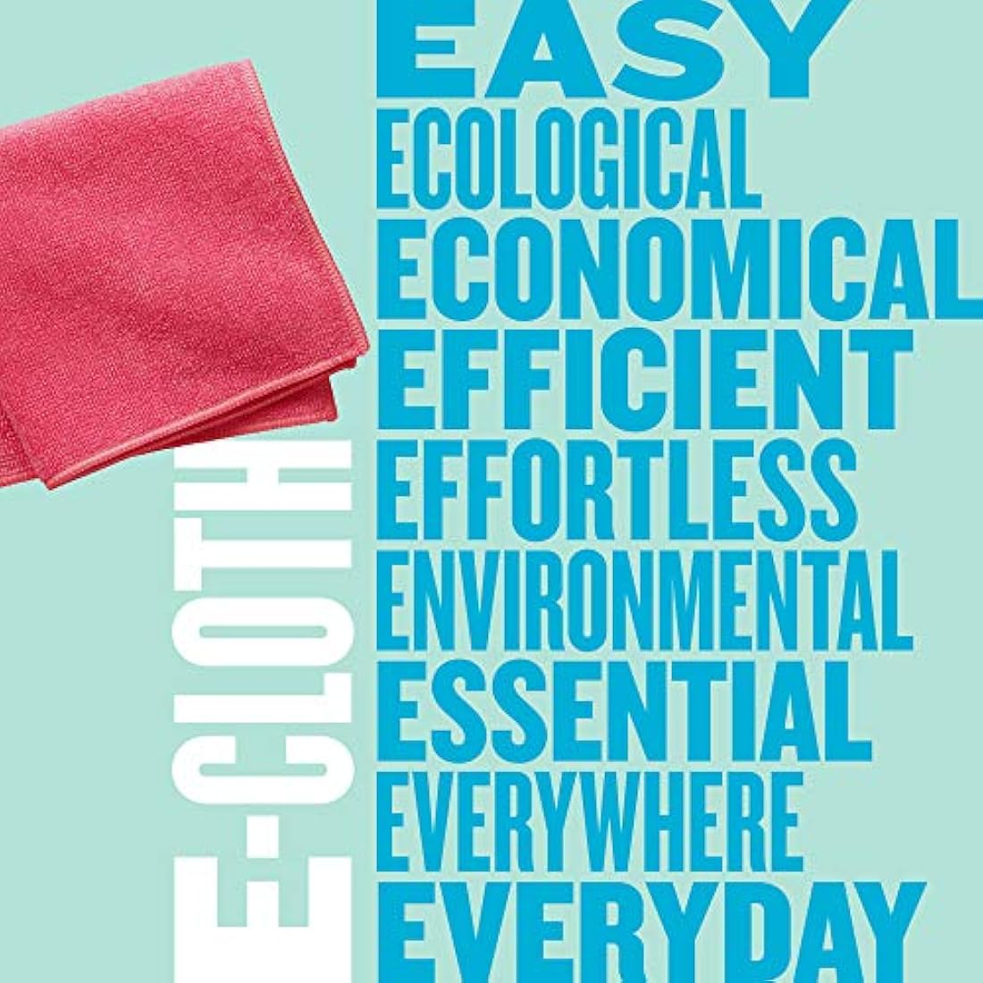 E-Cloth General Purpose Microfibre Cloth, Multipurpose Cleaning Cloth for Household Surfaces, Washable and Reusable, 100 Wash Promise, Red, 10 Pack