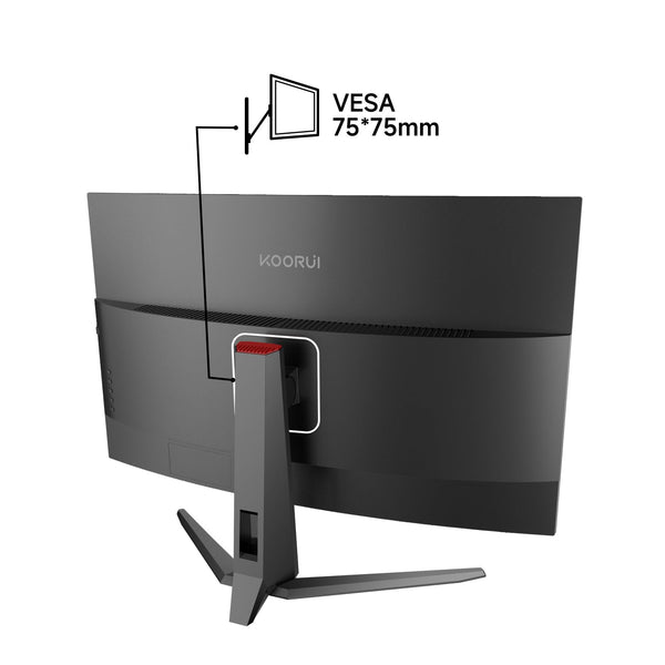 KOORUI 32 inch Curved Gaming Monitor,1440p(2560x1440),170Hz.1ms, 2K, QHD,VA 1500R, HDR10,Adaptive Sync, VESA & Eye Care Ultra-Thin Support DP/HDMI
