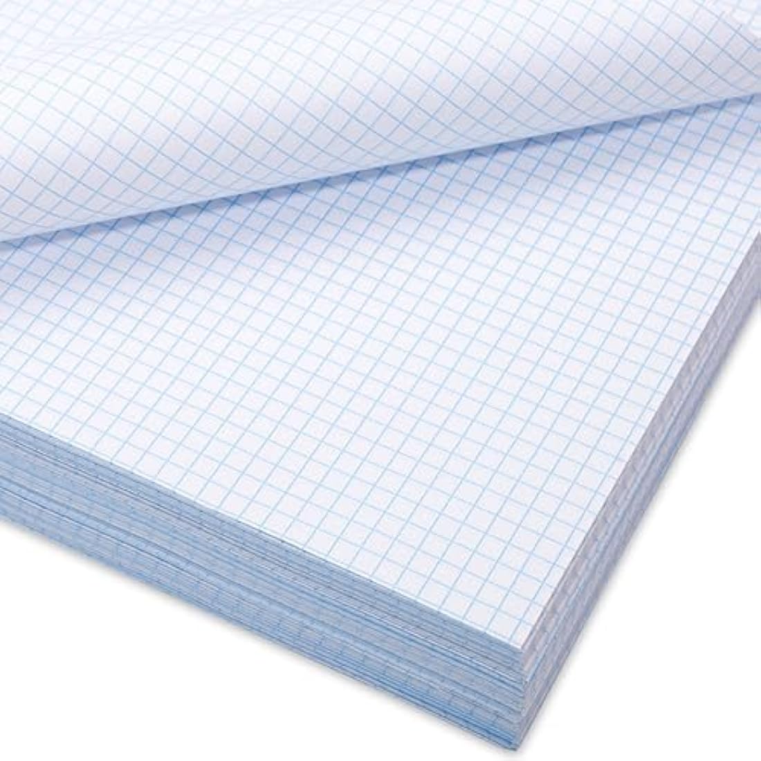 RHINO A4 Loose Leaf Squared Paper, 500 Sheets / 1000 Page, 5mm Squared Paper, Hole Punched, School & Office Stationery Supplies