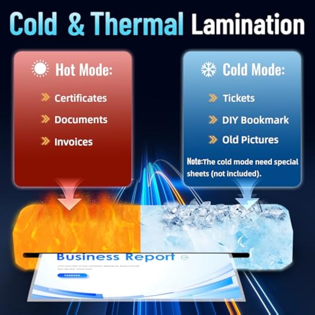 A3 Laminator Machine with 30 Laminating Sheets, Fast Warm-Up No Jam Laminator, 11x17 Cold & Thermal Laminating Machine for Home School Office