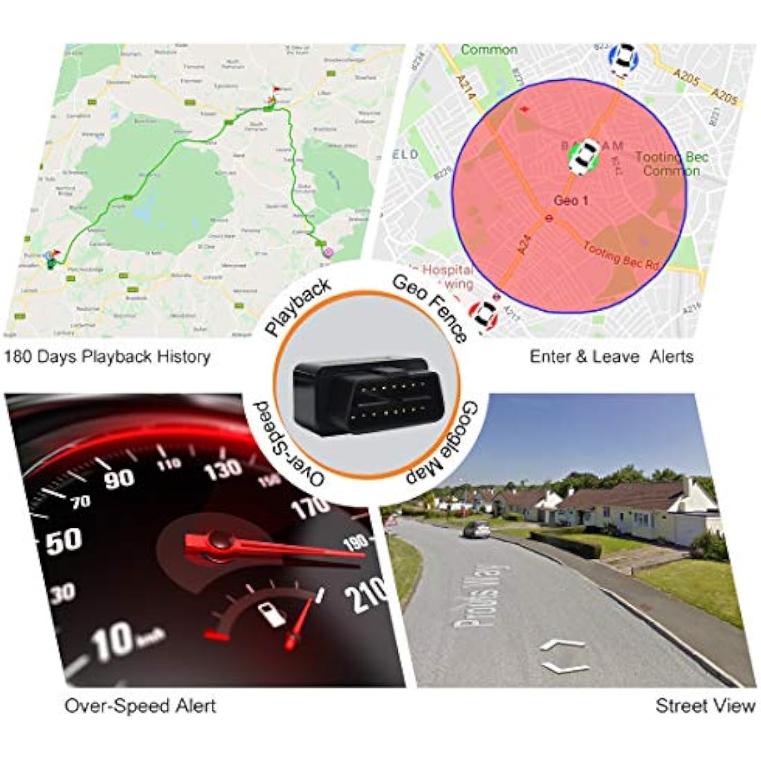 Amacam AM-T22 GPS Tracker - No Subscription Fees, 60-Second Install | 2G Real-Time Tracking & Anti-Theft | Under 10m Accuracy | Smartphone Alerts