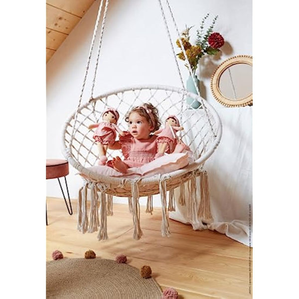 Kaloo - Tendresse - Amandine - My 1st Soft Doll - 32 cm Fabric - Pink Muslin Dress - Olive Skin - Pretty Gift Box and Customisable Ribbon - 0 Months +, K200005, LARGE