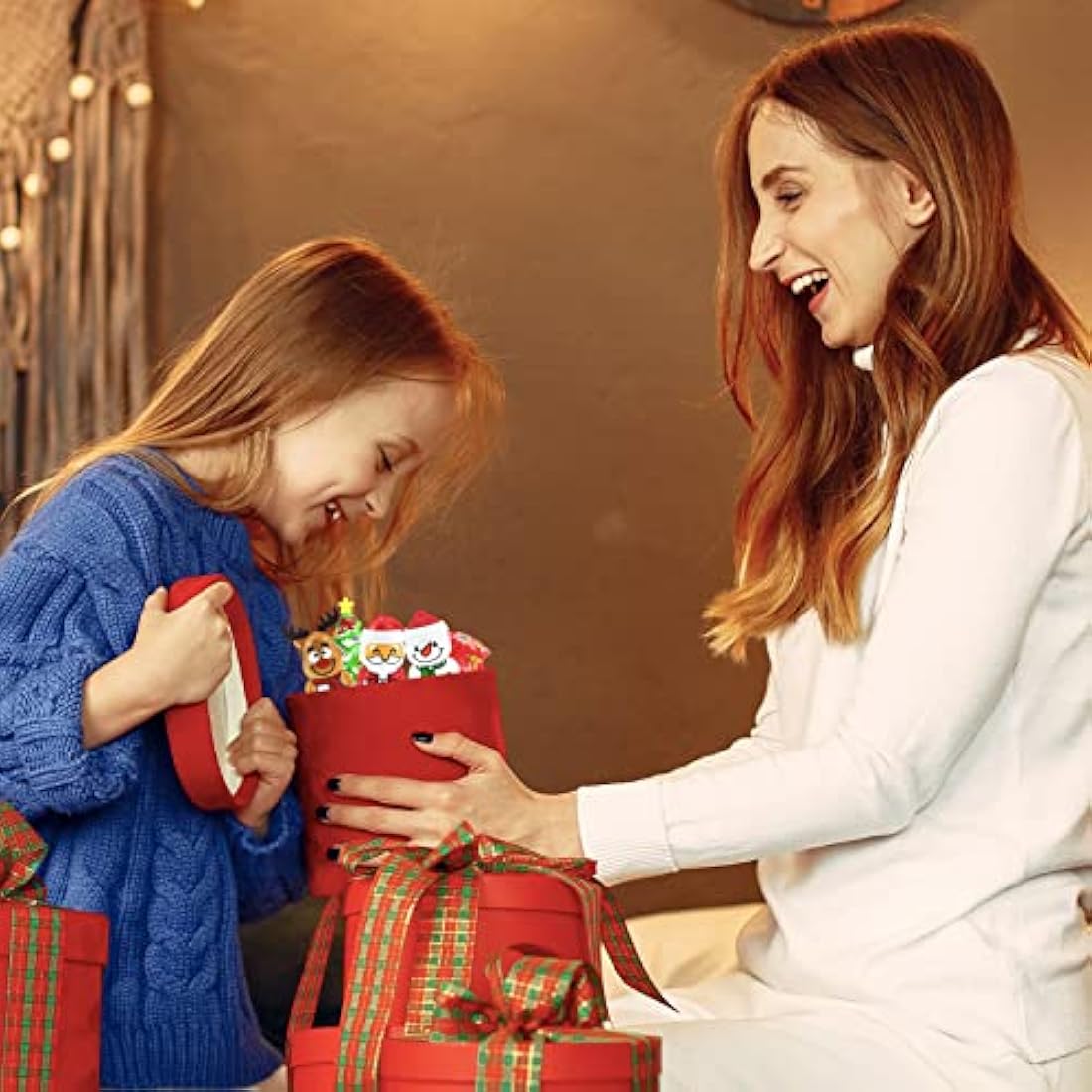 Christmas Cracker Gift Fillers - 5Pack Wind Up Racing Toys, Shake Head Walking Clockwork Spring Jumping Toys for Kids' Stocking & Party Bag