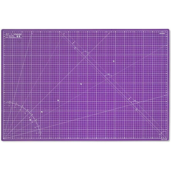 Elan A1 Cutting Mat Pink and Purple, 5-Ply Hobby Board for Crafts 90X60 CM, Large Self Healing Cutting Mat A1, Large Craft Board for Sewing