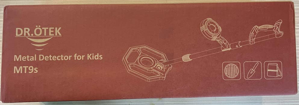 DR.ÖTEK Metal Detector for Kids, Waterproof with LCD Display and Buzzer, 60-76 cm Adjustable Stem, High Sensitivity, Lightweight Gold Detector, Ages 3-10