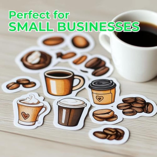 Evergreen Goods 100 Sheets A4 Water Resistant Vinyl Sticker Paper, Self-Adhesive Matte White PVC Sticker Sheets, 200 GSM, Inkjet & Laser Printable, Perfect for Custom Labels & High-Resolution Stickers