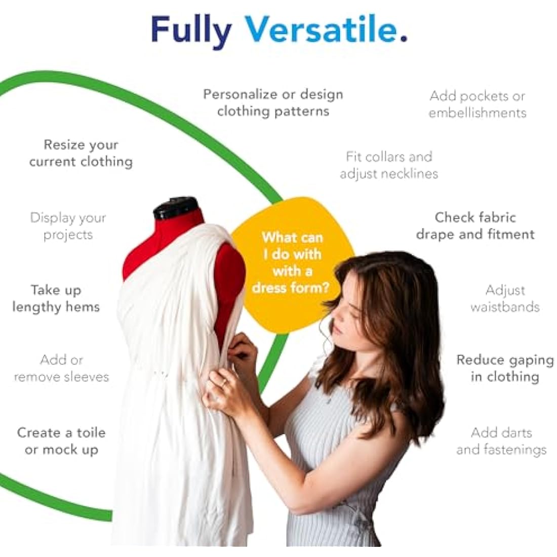 Adjustoform Sew Simple 8 Part Small Poppy Red Adjustable Dress Form (UK Dress Size 8-16)