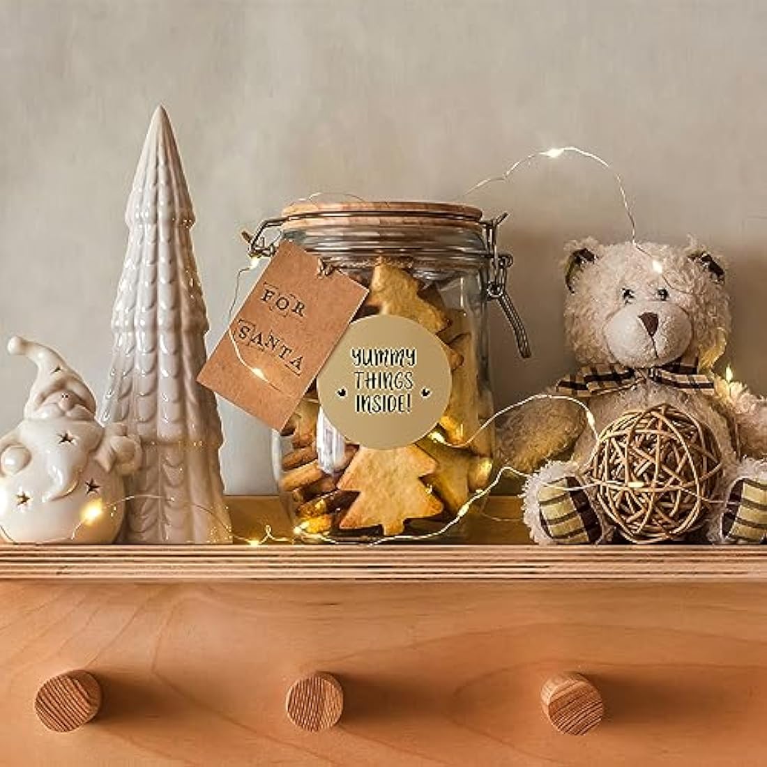 MUNBYN 50x50mm Kraft Circle Thermal Sticker Labels, Self-Adhesive Round Direct Thermal Labels, Multi-Purpose Roll Sticker Labels for DIY Logo Design, QR Code, Name Tag, Inventory-750 Labels/1 Roll