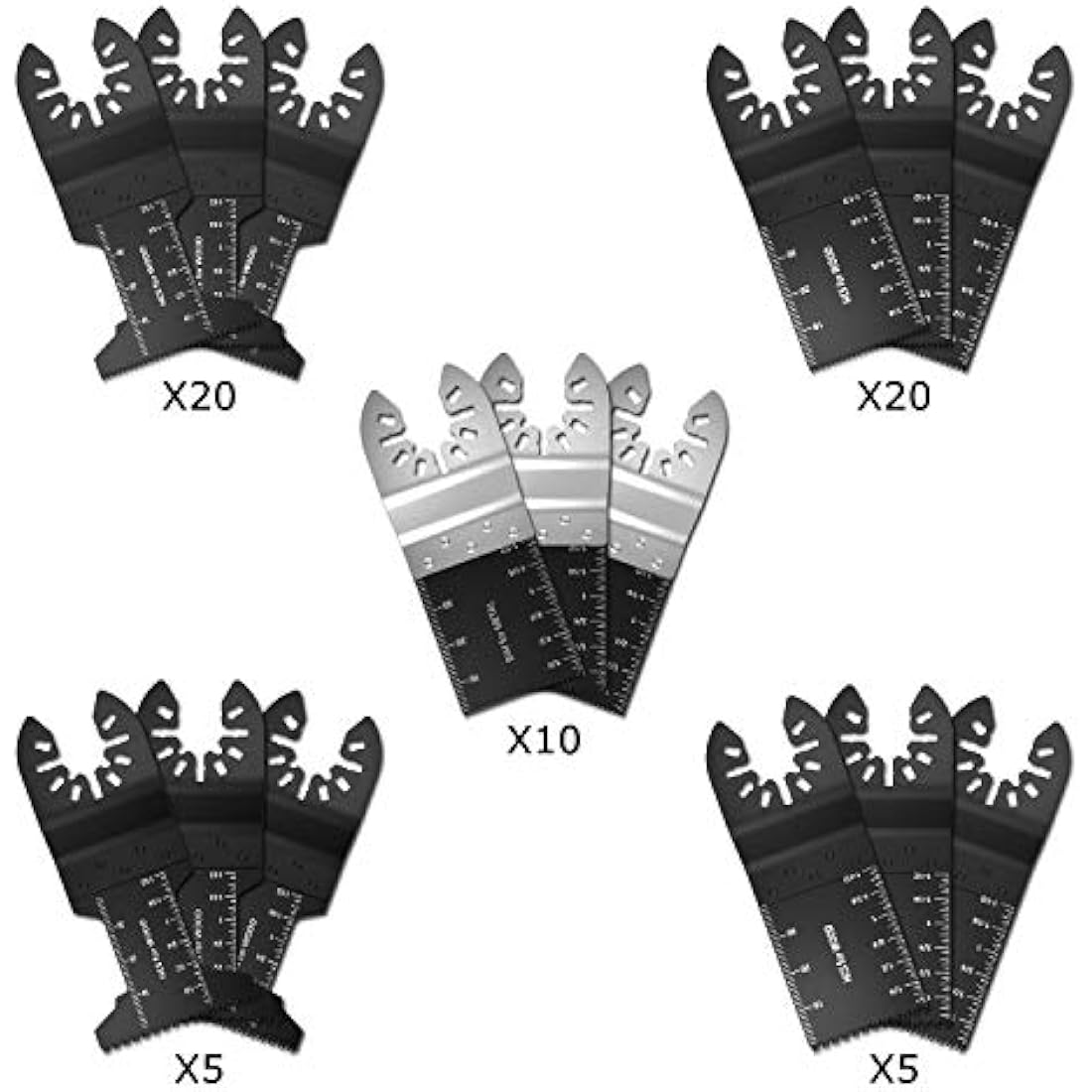 60pcs Oscillating Saw Blades Wood Metal Cutting Universal Quick Release Multitool Accessories for Bosch Craftsman DeWalt Dremel Fein Ridgid Tch