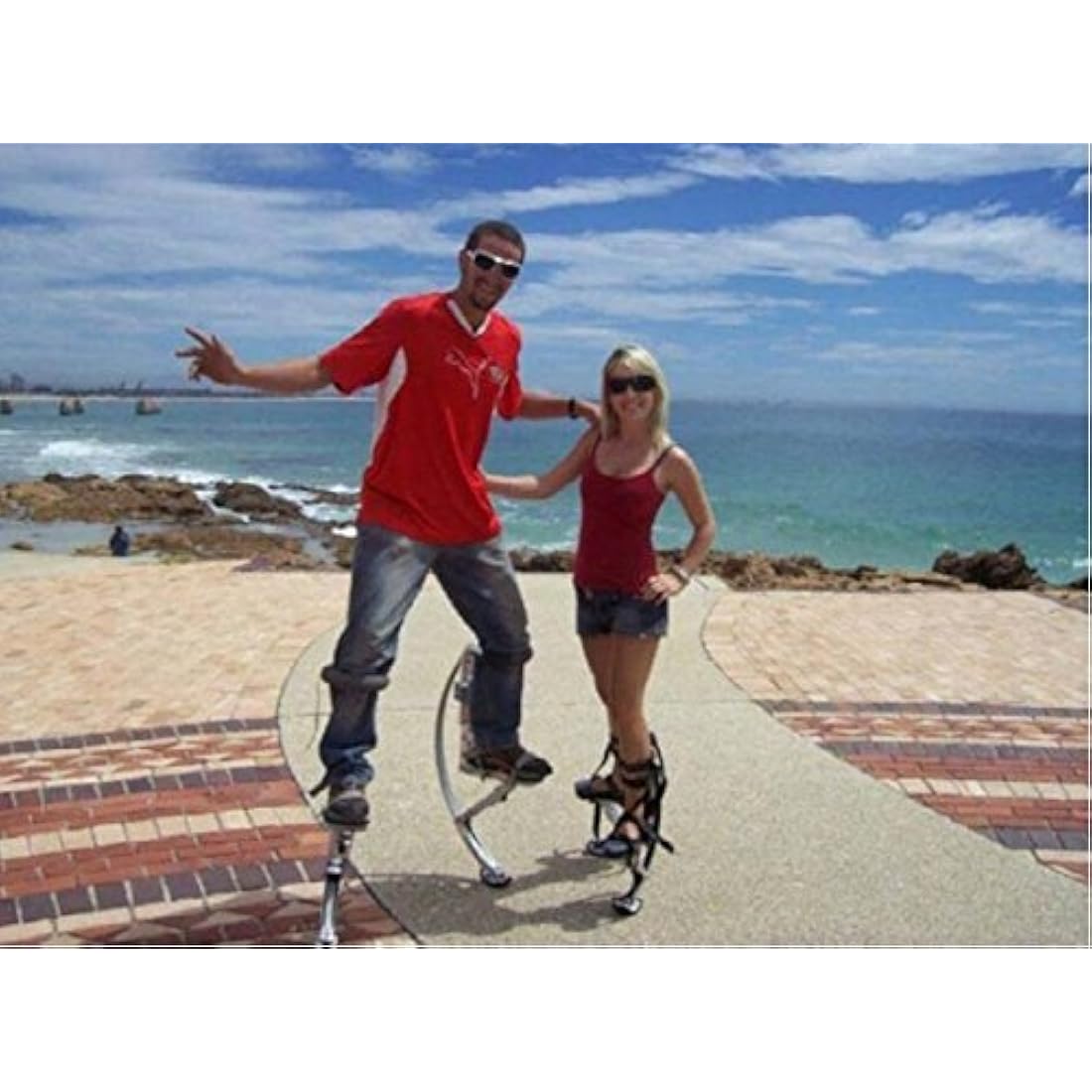 Kangaroo Shoes pogo Jumping Stilts for Kids Child Youth Weight Load Range 40-60kg Black