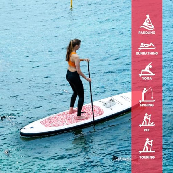 FEATH-R-LITE 10' &11' Inflatable Ultra-Light Stand Up Paddle Board for All Skill Levels Included with SUP, Adj Paddle, Pump, Backpack, Leash