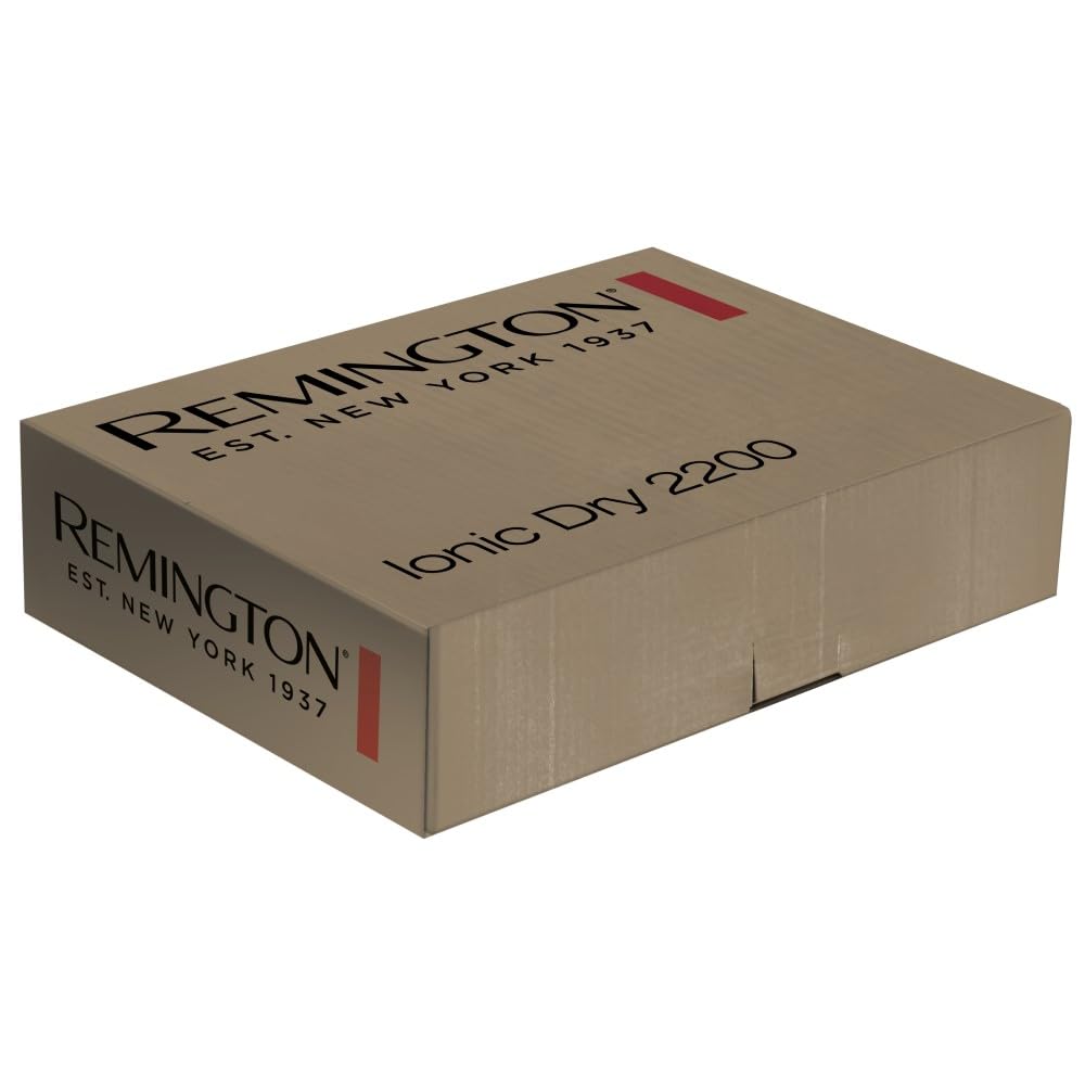 Remington Hair Dryer Ionic (Powerful, Fast Professional Styling, Diffuser, Concentrator, Ionic Conditioning for Frizz Free Hair, 3 Heat / 2 Speed Settings, Cool Shot, 2200W, Purple) D3190