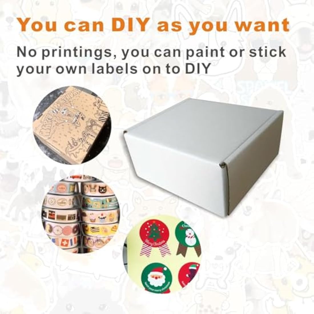 CH-BOX 50 Pack 10x10x5cm (4x4x2'') Small Corrugated Cardboard Postal Boxes White for Shipping Mailing Packaging Royal Mail Small Parcel