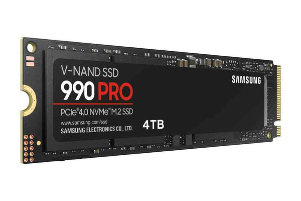 Samsung 990 PRO NVMe M.2 SSD, 2 TB, PCIe 4.0, 7,450 MB/s read, 6,900 MB/s write, Internal SSD, For gaming and video editing, MZ-V9P2T0BW