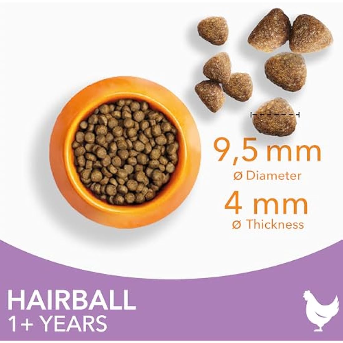 IAMS Hairball Complete Dry Cat Food Chicken 10kg - Significantly Reduces Hairball Formation