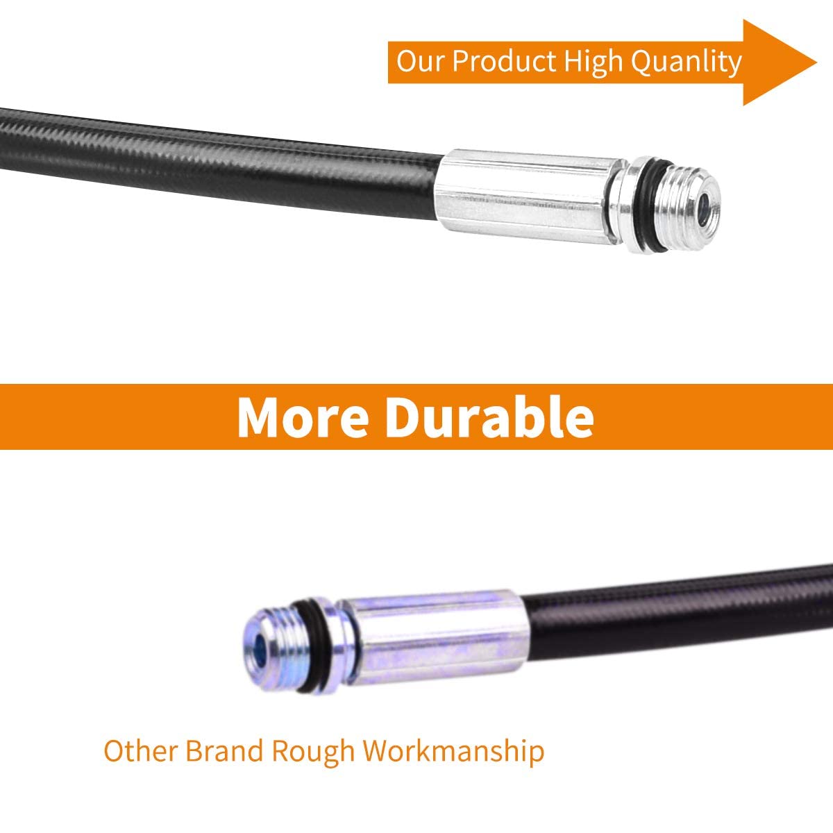 Fai Top 15 m Drain Cleaning Hose, Pressure Washer Drain Hose Cleaning Kit with Jet Nozzle and Rotary Jet Nozzle for Karcher K2-K7 Series and Lavor