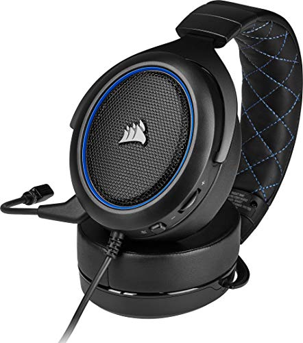 CORSAIR HS55 SURROUND Lightweight Multiplatform Wired Gaming Headset – Dolby 7.1 Surround Sound – iCUE Compatible – PC, Mac, PS5, PS4, Xbox, Nintendo Switch, Mobile – Carbon
