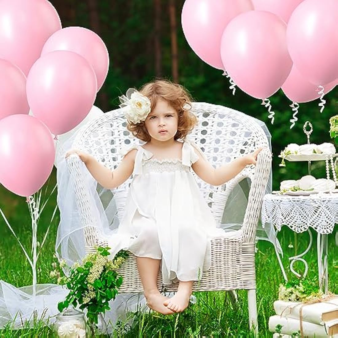 Ainiv 60 PCS Decorative Pink Balloons for Parties: 12inch Latex Macaron Style, Perfect for Pink Themed Events