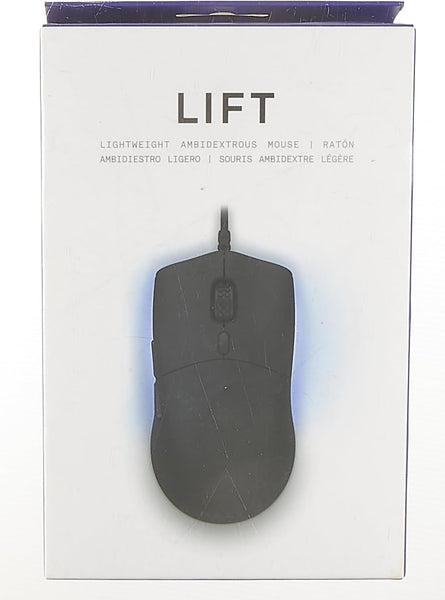 NZXT Lift 2 Ergo | Lightweight Ergonomic Wired Gaming Mouse | Lightweight 61 g Design | 8K Polling Rate | Optical Switches | 26K DPI Optical Sensor | 100% PTFE Feet | Black