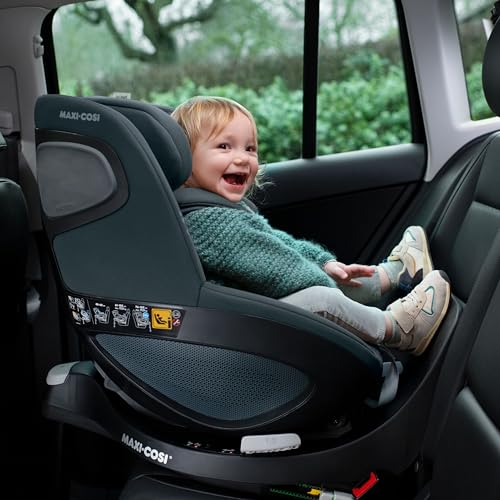 Maxi-Cosi FamilyFix 360 i-Size Base, Rotating Car Seat System, 360 Swivel ISOFIX Base, 0-4 Years (40-105 cm), One-Hand FlexiSpin Rotation, TravelSafe Rotation Control, Click & Go, Black