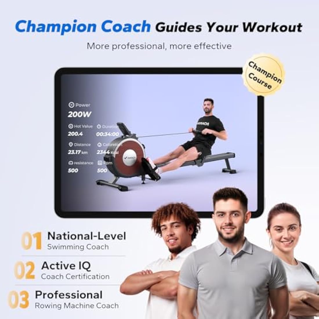 MERACH Rowing Machine for Home Gym, Magnetic Rower with 16 Levels of Quiet Resistance, Dual Slide Rails, 158 kg Weight Capacity, App Compatible