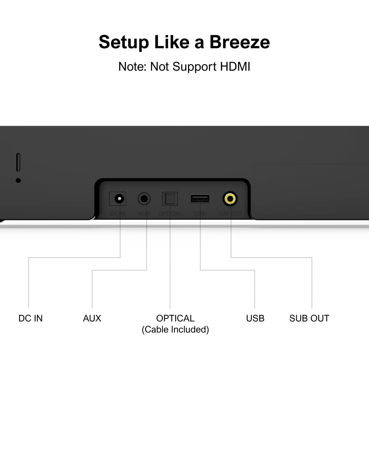 ULTIMEA 4.1ch Sound Bar for Smart TV with Subwoofer, App, Peak Power 200W, 2-in-1 Detachable Bluetooth 5.3 Soundbar, Bass Adjustable, 3 EQ Modes TV Sound Bar, ARC/Optical/Aux, Apollo S50 2025 Version