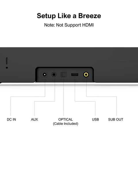ULTIMEA 4.1ch Sound Bar for Smart TV with Subwoofer, App, Peak Power 200W, 2-in-1 Detachable Bluetooth 5.3 Soundbar, Bass Adjustable, 3 EQ Modes TV Sound Bar, ARC/Optical/Aux, Apollo S50 2025 Version