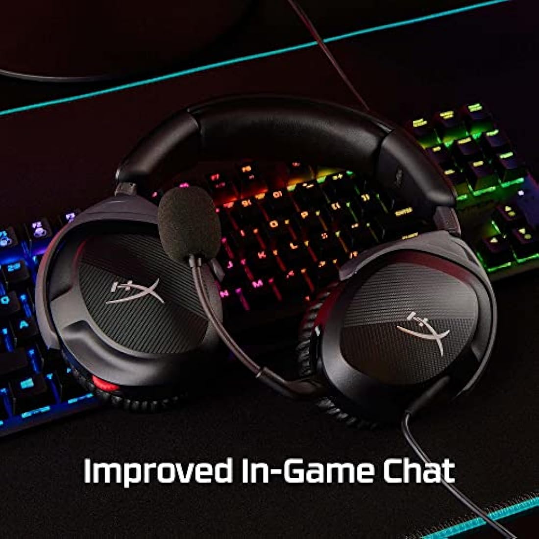 HYPERX 519T1AA Cloud Stinger 2 – Lightweight over-ear headset with mic, Swivel-to-mute function, 50mm drivers, PC Compatible, Black