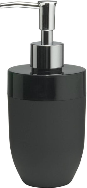 Sealskin Bloom Soap Dispenser, ABS, Black, 8.7 x 17.9 x 7.7 cm