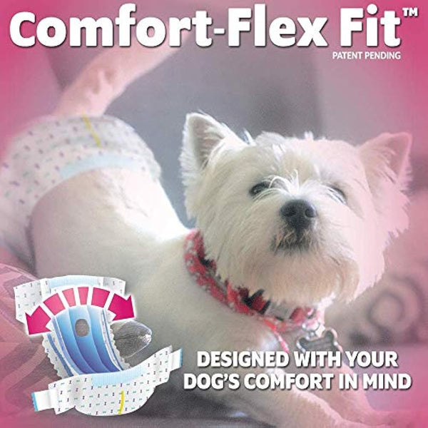 OUT! Pet Care Disposable Female Dog Diapers | Absorbent with Leak Proof Fit | Toy - 18 Pack