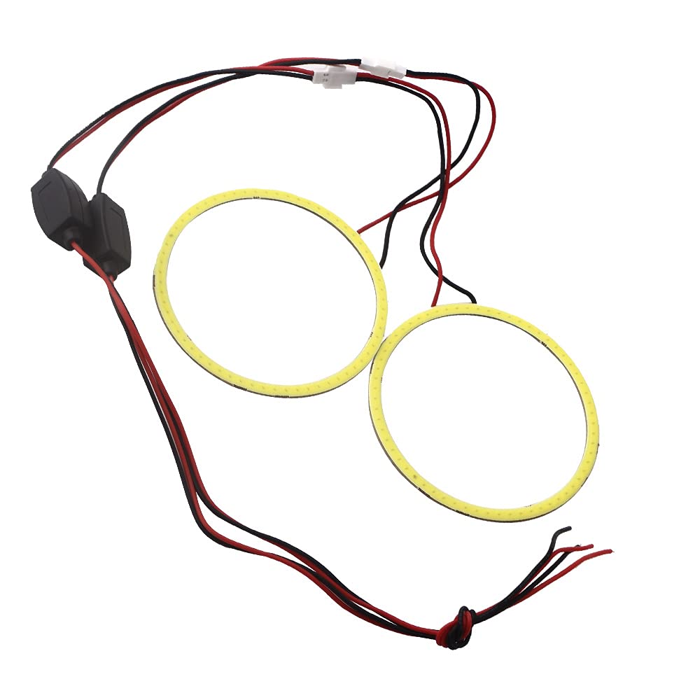 Qasim Car Angel Eyes COB Light Halo Ring 120MM 93SMD Headlight Lamp White 12V 24V(Pack of 2PCS)