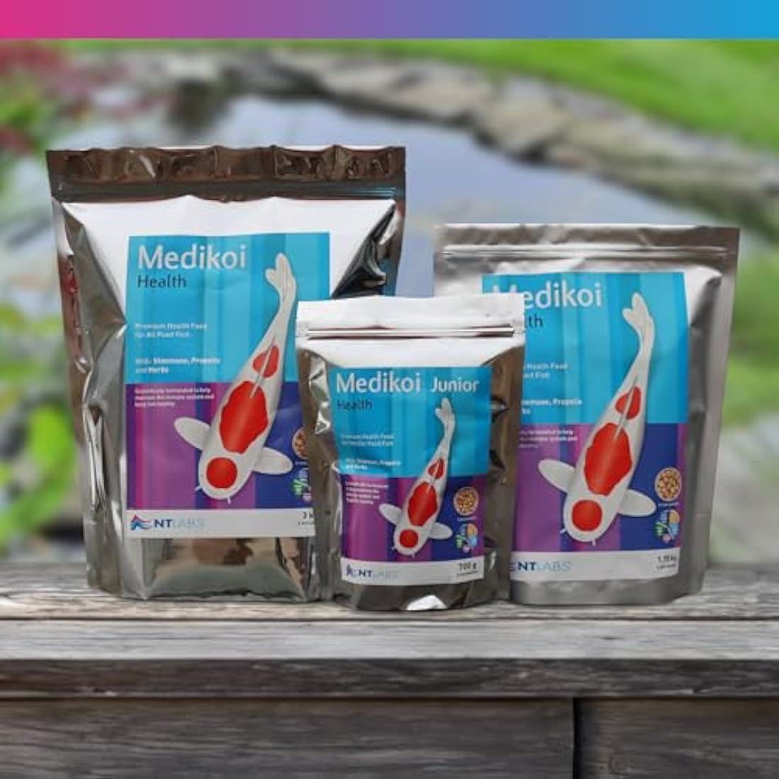 NT Labs Medikoi Health, Complete Feed For All Pond Fish, Ideal For Spring, Summer and Autumn Feeding, Contains Propolis, Maintains Immune System, Koi Fish Food (3 kg) (6 mm) (Standard)