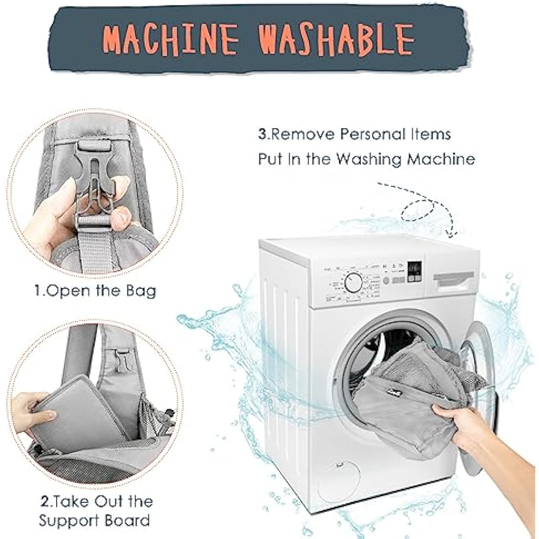 Eyein Pet Puppy Sling Carrier, Up to 6 lbs Hand Free Cat Dog Papoose, Hard Bottom Support Small Animal Travel Tote Bags with Breathable Mesh Adjustable Padded Strap Safety Belt Machine Washable