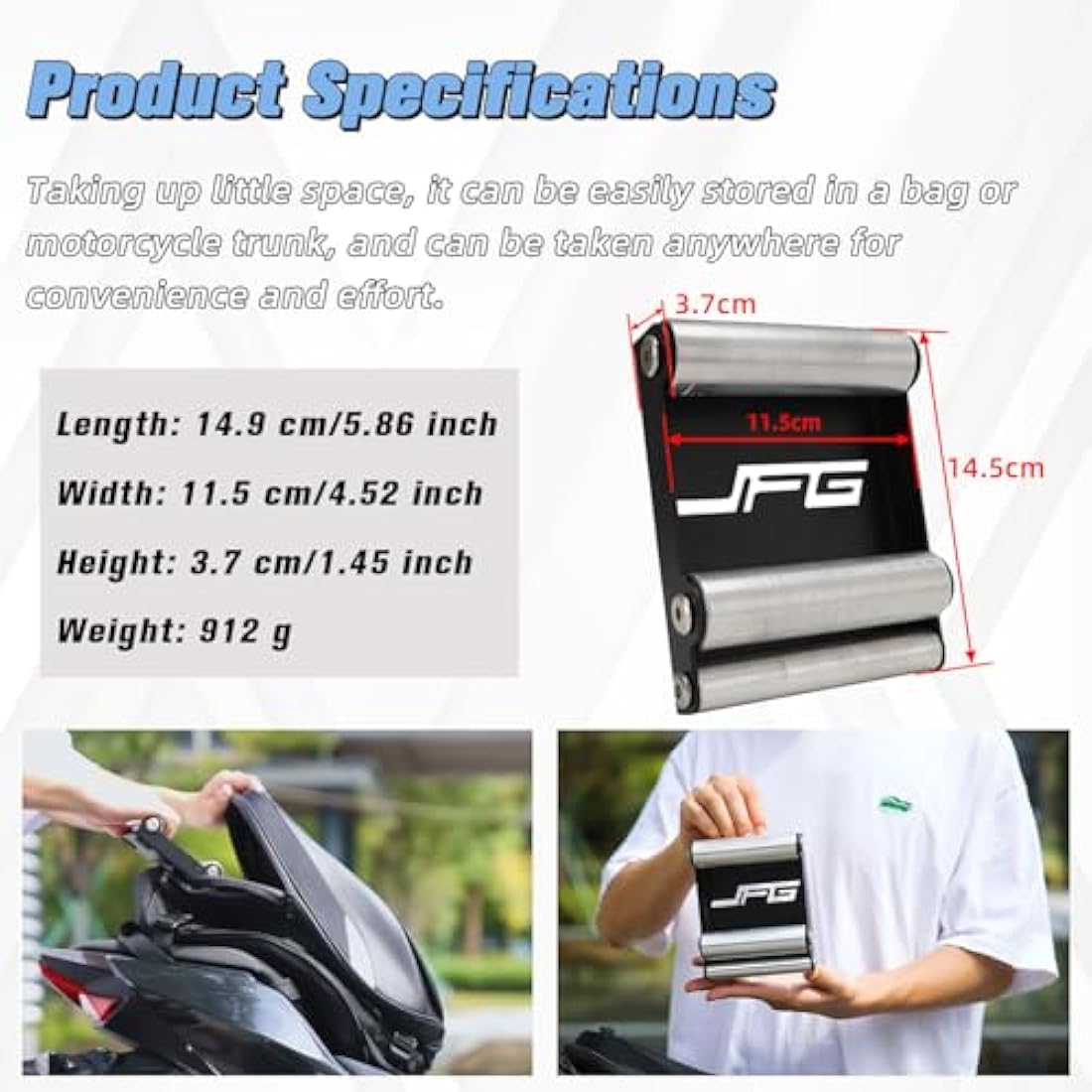 Motorcycle Roller Stand,Wheel Cleaning Roller Stand for Tyre Cleaning & Chain Lubrication-GRoller Medium Bikes < 485 lb & Tyre width <180 mm