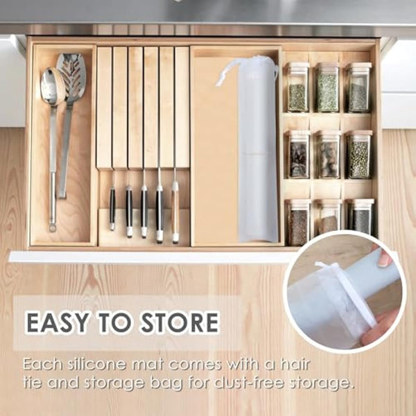 Foepoge Extra Large Silicone Mat for Resin Casting 71x51 cm, Non Stick Silicone Sheet for Crafts, Heat Resistant Countertop Protector, Placemat for Kitchen Worktops, Craft Mat for Resin Mould,Grey