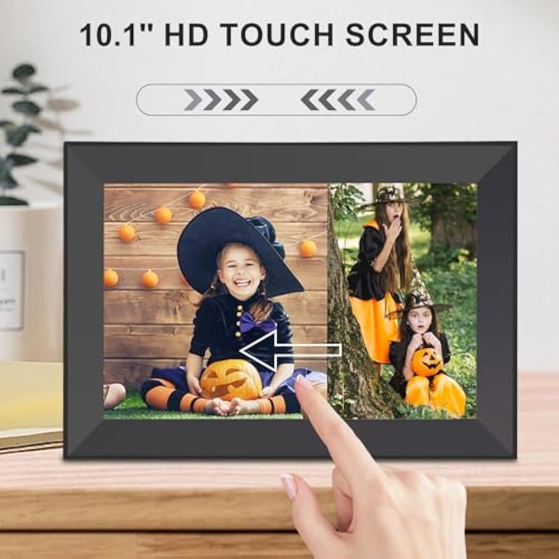 Frameo Digital Photo Frame WiFi, 10.1 Inch Digital Picture Frame, 1280x800 IPS LCD Touch Screen, Auto-Rotat Built in 32GB storage, Share Moments Instantly via Frameo App from Anywhere, Black