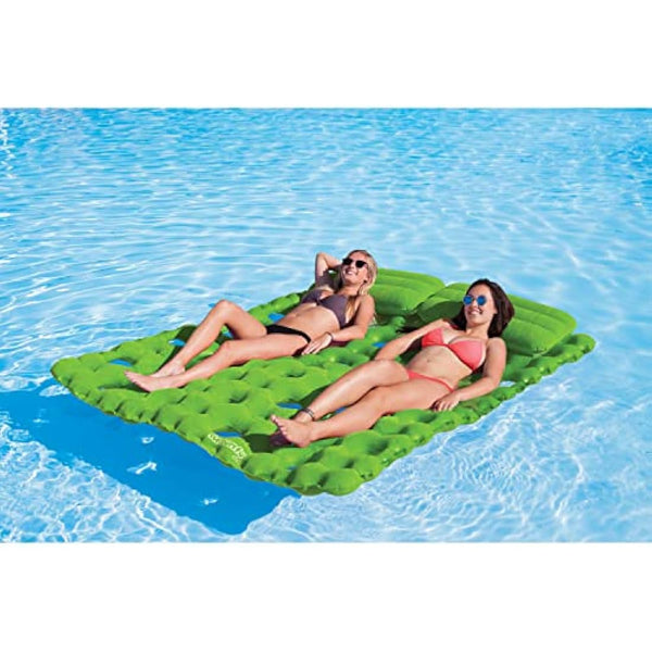 AIRHEAD SUN COMFORT COOL SUEDE Double Pool Mattress, Lime (AHSC-016)