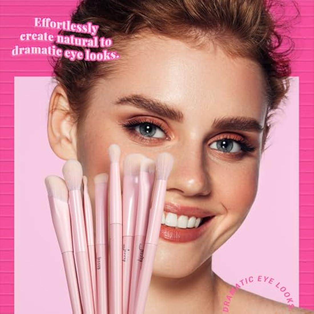 Jessup Pink Makeup Brush Gift Set Soft Vegan Hair Ideal Women's Brushes Gifts for Birthday Professional Make up Brush for Foundation Concealer Eyeshadow Highlight Brush,T495-G