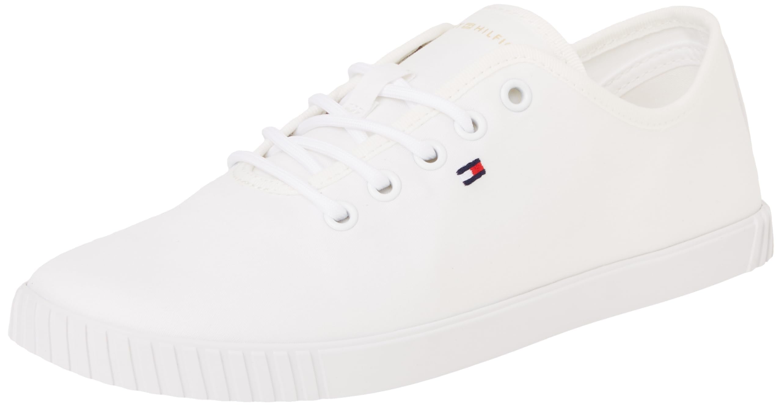 Tommy Hilfiger Women's Canvas Lace Up Sneaker Fw0fw08641 Low Top