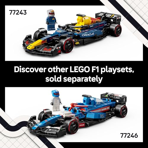 LEGO Speed Champions Oracle Red Bull Racing RB20 F1 Race Car Model with a Collectible Formula 1 Driver Minifigure - Display Set for Adult Motorsport & Racing Fans 77243