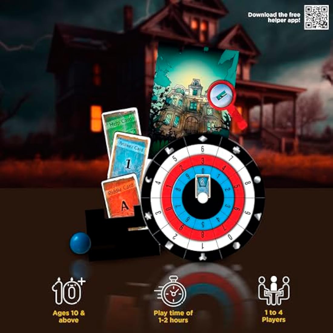 Thames & Kosmos EXIT: The House of Riddles | Escape Room Game | 2/5 Difficulty | Strategy Puzzle Board Game | 1-4 Players | Ages 10+ | Fun for Adults & Kids