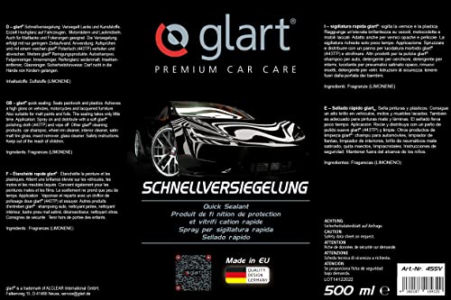 Glart Premium Invisible Car Glass Cleaner 500ml, for Windows, Rain, Glass Polish, Screen Wash