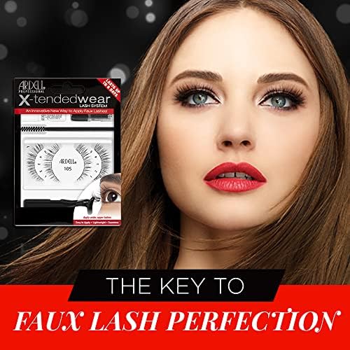 Ardell False Eyelashes X-Tended Wear 105 Black Natural Lash Clusters Personalised Lasts Up To 6 Days Seamless Vegan-Friendly Eyelashes